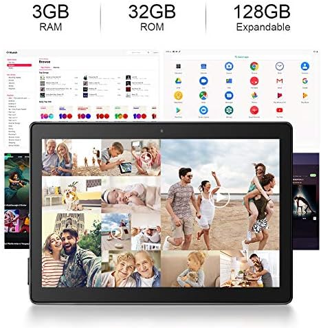 Dragon Touch Max10 Android 10.1 inčni Tablet sa Osmojezgarnim procesorom, 3GB RAM-a, 32GB memorije, 1080P