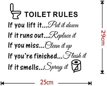 Bestjybt DIY uklonjiva toaletna pravila Zidni citati Naljepnice Naljepnice kupaonica naljepnice WC potpisuje