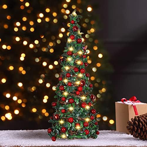 Dekika izvrsni božićni ukrasni pokloni, 15,7inch stoltop božićno drvce sa 50 LED svjetla Desktop kreativni