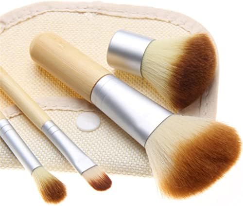 MJWDP 4pcs / set bambuo šminka četkica za osnivanje četkica za šminkanje četkice kozmetički četkica