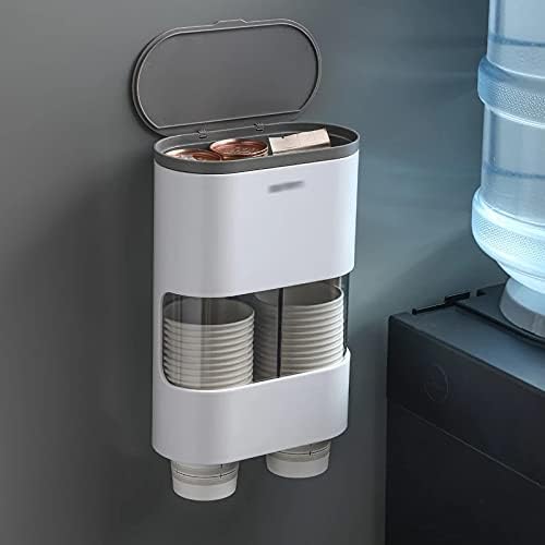 TJLSS automatski držač za uzimanje čaša držač za papirne čaše bez Punch-A zidni dozator vode za domaćinstvo
