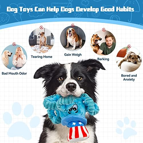 Omioso igračke za pse, izdržljive škljocne igračke za pse, slatka punjena plišana igračka za životinje pse, pasa žvakaća igračkama za štene, male, srednje, velike pasmine