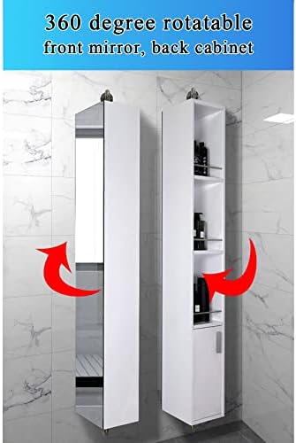 RAZZUM ogledalo medicinski ormarić za kupatilo ogledalo ormar za kupatilo zidni rotirajući ormarić