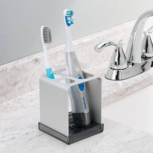 Interdesign Metro Ultra držač četkice za zube za kupatilo, Vanity-Silver / Smoke