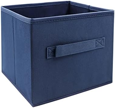 EBIGIC male kante za odlaganje, organizator skladištenja s valjenim tkaninom 9.0 x7.5 x7.5 , mini kutija za odlaganje, prikladan za ormar, dnevni boravak, policu za knjige, dječje odjeće i igračke plave boje