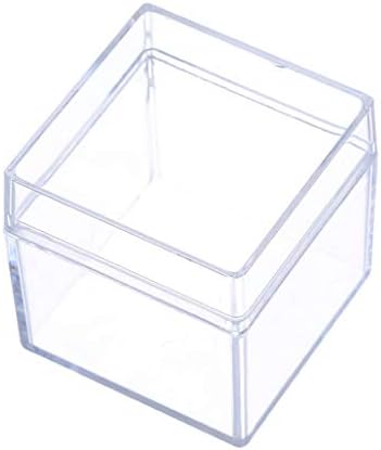 Simplelif 5 Sided Clear Akrilni prikaz Kutija za skladištenje kućišta Square Cube Read kutija, 5