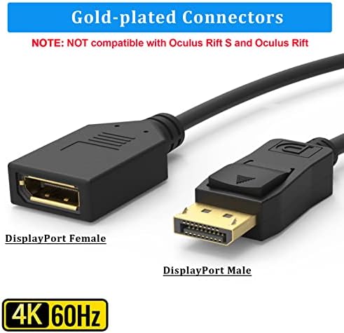 UVOOI DisplayPort DP produžni kabl 10ft, DisplayPort muški za ženski produžni kabel