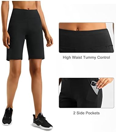 Stelle ženski 10 visoki struk atletika Bermuda kratke hlače s džepovima za jogu trčanja