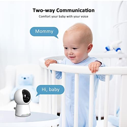Nexigo B10 dodatak za bebe kameru, 720p HD rezolucija, dvosmjerni audio, pan-nagib-zum, otkrivanje