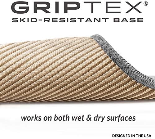 Mikrodry Heathered Chenille prostirka za kupatilo, Ultra upijajući perivi kupaonski tepisi, debeli tepisi za kupanje sa patentiranom podlogom otpornom na GripTex, Set od 2 komada, posteljina