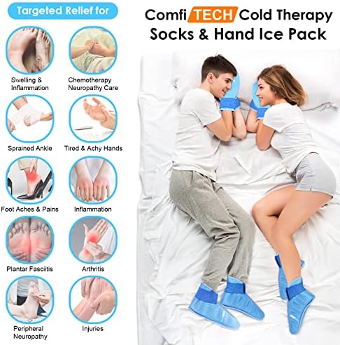 Comfitech chemo rukavice i čarape za neuropatiju, hemoterapijski paket za žene i muškarce, čarape hladne