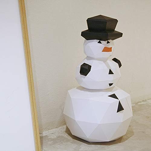 WLL-DP 3D Snowman DIY papir Model Papir Skulptura Predizretna papirnato zanata Geometrijska kućna dekoracija Origami puzzle ručno izrađeni papir igračka