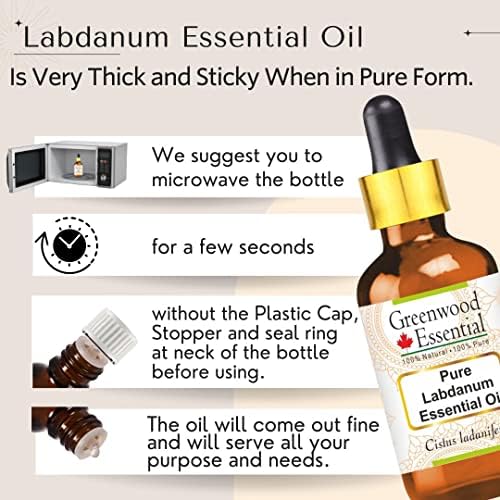 Greenwood Essential Ossencijal Labdanum Esencijalno ulje sa staklenim kapljicama prirodna terapijska