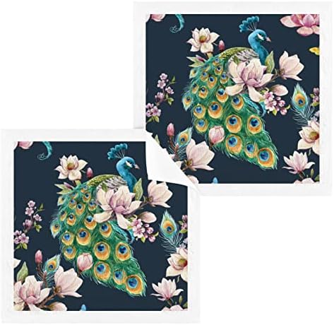 Goody Elegant cvjetni paun paučni ručnik set 6 pakovanja, visoko upijajući i meko pamučne krpe za pranje - 12