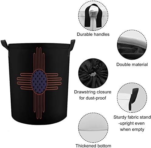 Američka Sun-Zia Sun okrugla torba za veš vodootporna korpa za odlaganje sa poklopcem i ručkom za vezice