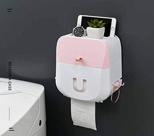 FXZZA Nema bušenja WC držač papira Wall nosač toaletnog nosača sa policama za skladištenje