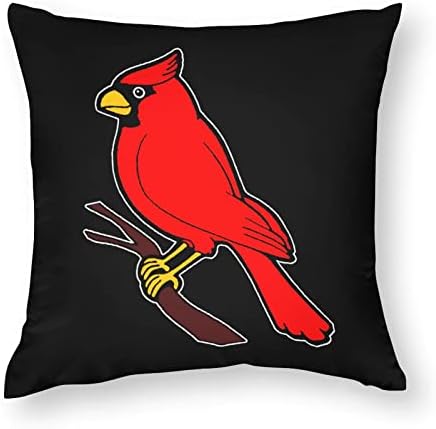Slatke sjeverne kardinalne ptice bacaju jastuk sa jastukom sa jastučnice sa zatvaračem za jastuk