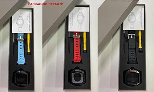 Skup od 44 mm 45mm za Apple Watch 8 Band mod komplet metalni čelični luksuzni futrola sa gumenim remenom za