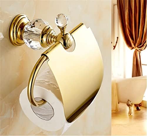 CDYD držač za papir Gold Total Mesing toaletni držač papira Crystal ukras vodootporni držač kutije