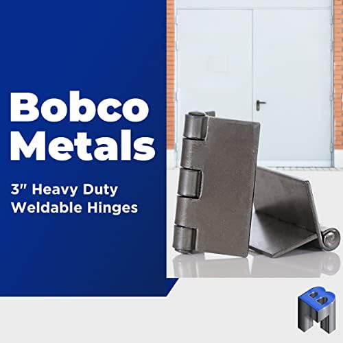 Bobco Metals 3 Šarke za zaštitu od čelika - čelični šarki za guzice za teške kapije i vrata - dugotrajne