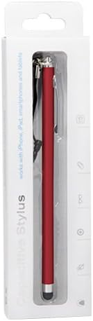 Boxwave Stylus olovka Kompatibilan je s Barnesom i plemenitom Nook Tablet 7 - Slimline Capacition Stylus, tanka cijev, gumeni vrh Stylus olovka - Crimson Red