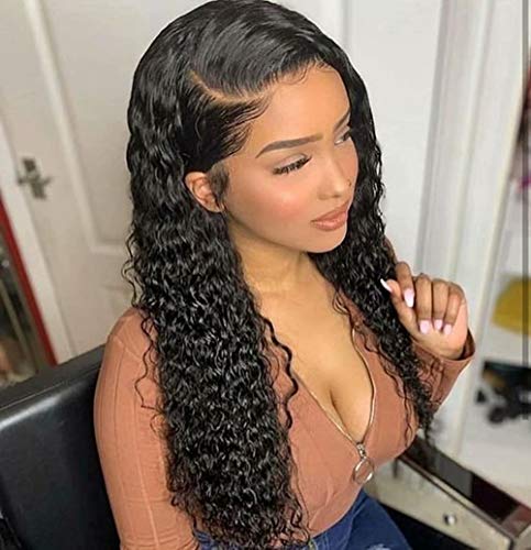 Maxine Hair 360 čipkasta frontalna perika ljudska kosa s podesivim remenom Vodeni Val brazilske Remy čipkaste perike za crne žene prirodna linija kose 150% gustoća 12 inča