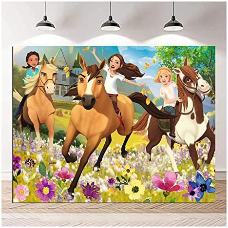Spirit Riding Party dječaci ili djevojčice Rođendanska zabava Photo pozadine duh konj tema fotografija