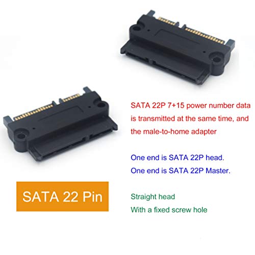 USECL 2 paketa SATA 22-pinski muški na SATA 22-pinski ženski Adapter za 2,5-inčni Port tvrdog diska,