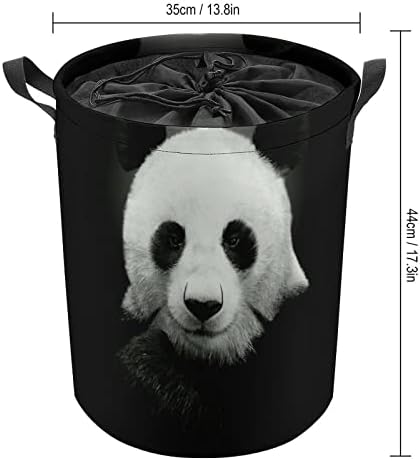 Panda okrugla torba za veš vodootporna korpa za odlaganje sa poklopcem i ručkom