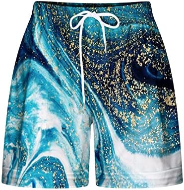 Oplxuo Ženske kratke hlače za odmor na plaži Ležerne prilike ljetni cvjetni ispis Elastični struk Comfy