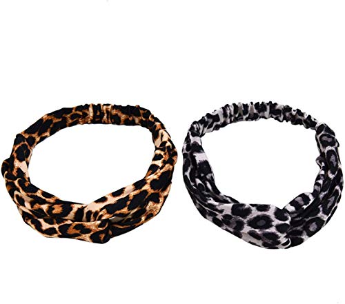 Traka za glavu Leopard Print čvorovi Cheetah Headbands Criss Cross Bow Head Wrap traka za kosu za žene za