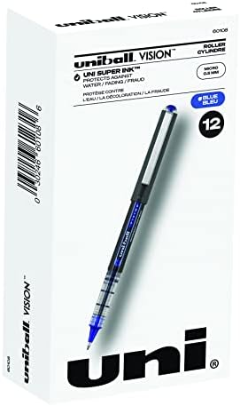 uniball Vision Elite Rollerball olovke sa 0,5 mm Fine Point Micro vrh, crne, 12 Count & Vision Rollerball