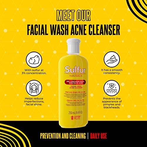 Sumpor Grisi, sredstvo za pranje i čišćenje lica, smanjuje višak ulja. 8.4 Fl Oz, Flaša