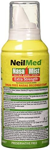 NeilMed NasaMist Hypertonic Extra Strength fiziološki sprej,zeleni 4.5 fl oz