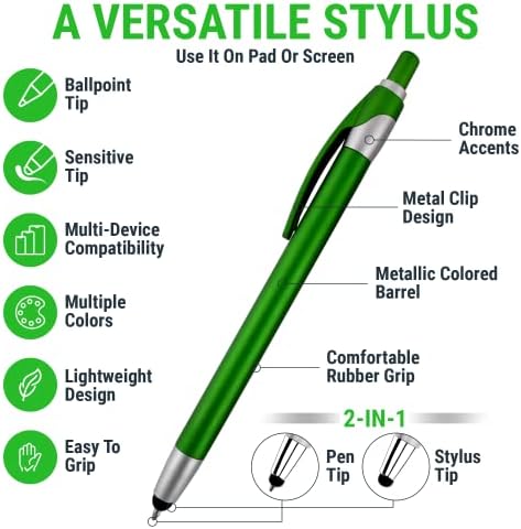 Stylus olovke - olovka sa balmikom Bluint blesaonice - osetljivi na gumu za pisanje mastila za vaš telefon - Samsung Galaxy & Vegerov uređaji za ekranu na dodir - olovka i olovke i olovke Combo 12 paket