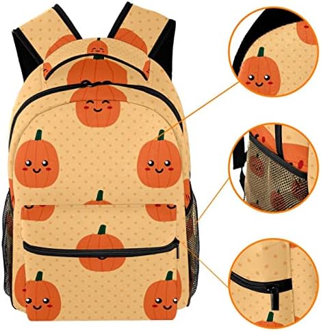 Nasmiješeni bundevi Dots Backpack dječaci Djevojke školske torbe za knjige Pješački pješačenje Kamp Daypack Ruccsack