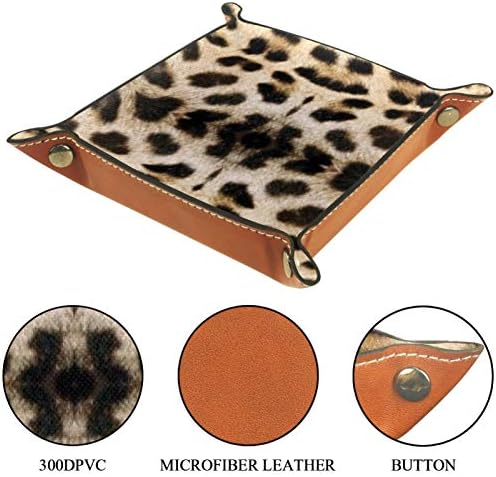 Lyetny Leopard Kutija za odlaganje slatkiša Sundries Tray Desktop Organizator za pohranu Pogodno za putovanja,