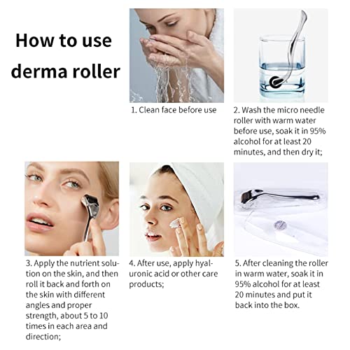 Derma Roller beard growth Kit microneedle Roller for Face Skin Hair Beard 540 Titanium Microneedling