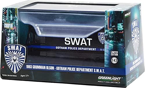 1993 Grumman Olson van Black Gotham Police Department S. W. A. T. 1/43 Diecast Model Car by Greenlight