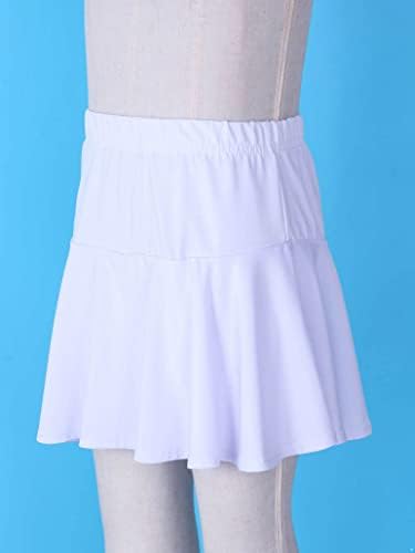 Huimingda Girls 'Skort Athletic Sport Solid Boja Line suknje Ugrađene kratke hlače za ples