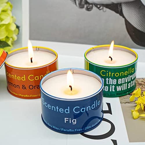Uwax mirisna svijeća, najbolji pokloni za žene, 4 x 4 oz, stres olakšava aromaterapijsku svijeću u četiri mirisa