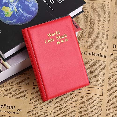 Coin Collection Album, 120 Pockets Money Currency Collectors Holder Commemorative Hardcover Book Foreign Currency Display Storage Case Folder Supplies