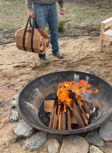 BRR Canvas drva za ogrjev nosač-Voštana Platnena torba za ogrjev za otpornost na vodu-izdržljivi nosač dizajna