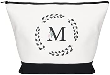 Velike ženske torbe za šminkanje,cvjetna kombinacija slova kozmetička torba od bijelog platna