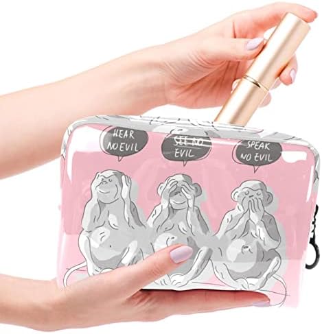Tbouobt pokloni za muškarce Žene šminke torbe toaletne torbice Male kozmetičke torbe, majmunski