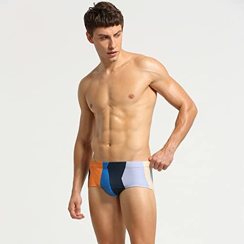 WenKomg1 Muška kupaca za plivanje, Kvadratni patchwork Swim gaća za plivanje Brzo suhog kupaćeg kostimu