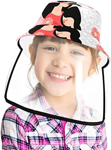 Zaštitni šešir za odrasle sa štitnikom za lice, ribarski šešir protiv sunčeve kape, majčin dan za srce Tulip