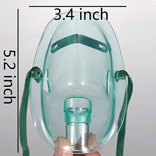 Xgmelon 3 pakovanje - izdužena maska za kiseonik za odrasle sa cevima od 6,6' i podesivim elastičnim remenom - Veličina XL