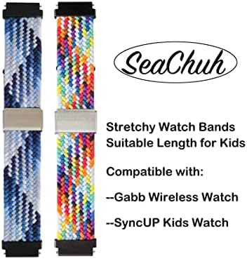 SeaChuh 2 paketa rastezljive pletene trake za sat kompatibilne sa SyncUP dječijim satom ili Gabb satom