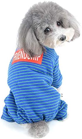 Ranphy Stripe malene kapute i džemperi Zimski puppy kaput doggy pletena ukupna kućna odjeća za kućne ljubimce Chihuahua Yorkshire terijer Hiromi, Hallinjoween božićni kostim plavi XL